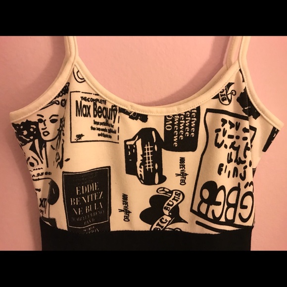 Cute Patterned-Top Spaghetti-Strap Dress - Picture 3 of 5